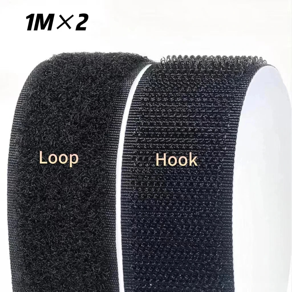 10M*2 20/25/30/50Mm Magic Tape Selfadhesive Hook and Loop Fastener Nylon Sticker Velcros Adesivo Tape Sewing Adhesivewith Glue
