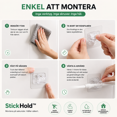 StickHold™ - Starkt grepp, enkel montering
