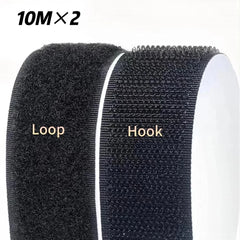 10M*2 20/25/30/50Mm Magic Tape Selfadhesive Hook and Loop Fastener Nylon Sticker Velcros Adesivo Tape Sewing Adhesivewith Glue