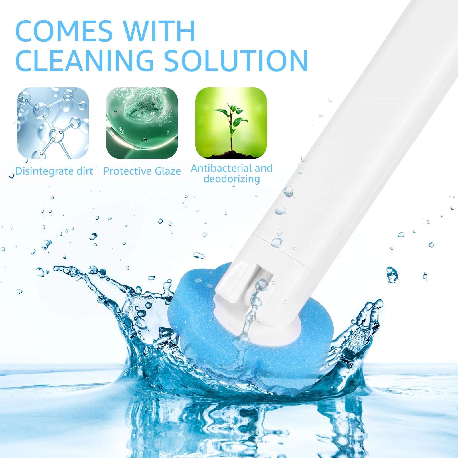 24/72Pcs Disposable Toilet Brush Long Handle Wall-Mounted Wc Cleaning Tool Kit with Replaceable Brush Head Bathroom Accessories