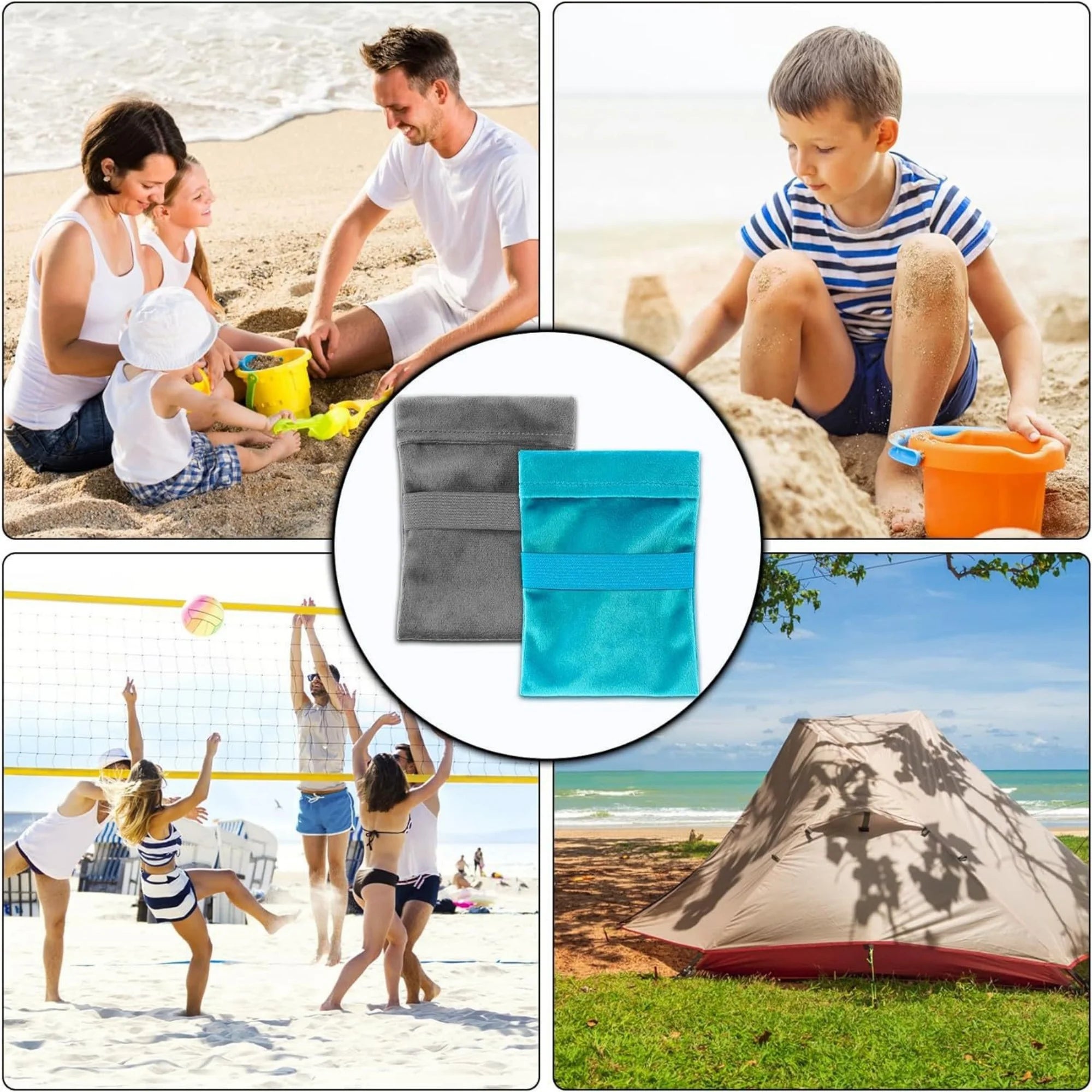 Outdoor Beach Sand Removal Bag Sand Remover for Sand Removal Beach Holiday Camping Remove Sand Dust Towel Scrubby Towel