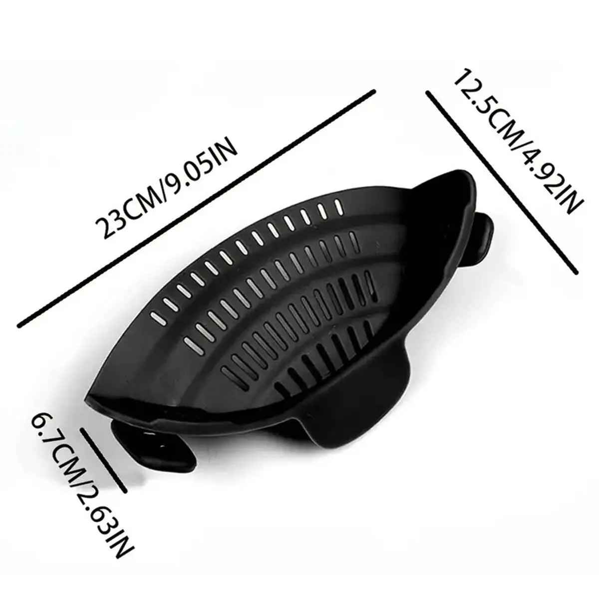 1Pc Adjustable Silicone Clip-On Strainer for Pots, Pans, and Bowls - Handheld Drainer for Noodles, Pasta