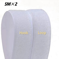 10M*2 20/25/30/50Mm Magic Tape Selfadhesive Hook and Loop Fastener Nylon Sticker Velcros Adesivo Tape Sewing Adhesivewith Glue