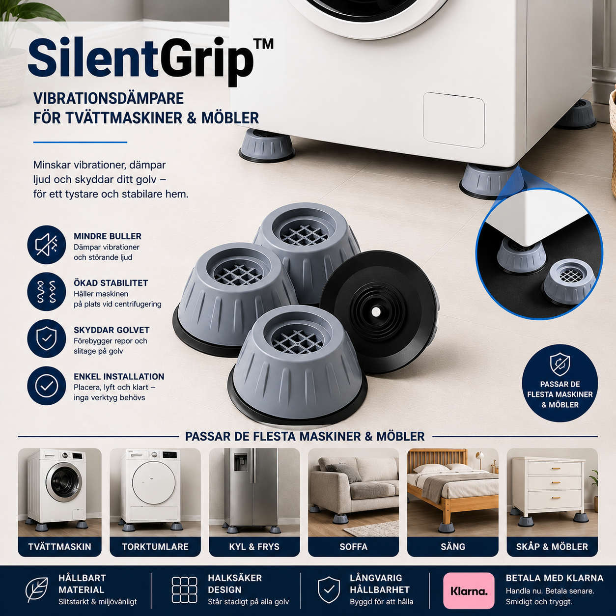 SilentGrip™ - Sitter stadigt. Sover lugnt.